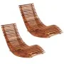 Schaukelliegen 2 Einheiten aus massivem Akazienholz von vidaXL, Gartenstühle - Ref: Foro24-277093, Preis: 198,77 €, Rabatt: %