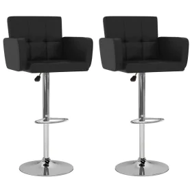 Küchenbarhocker 2 Einheiten aus schwarzem Kunstleder von vidaXL, Küchenhocker - Ref: Foro24-323654, Preis: 164,43 €, Rabatt: %