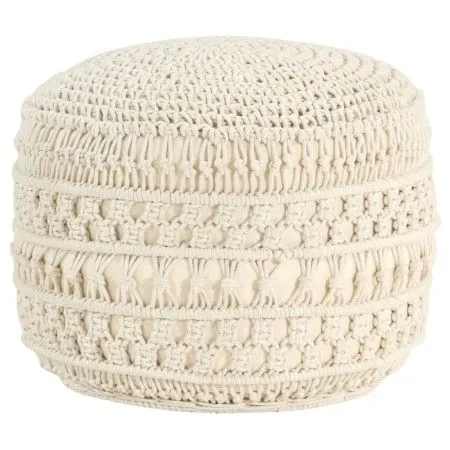 Handgefertigter Makramee-Pouf aus Baumwolle, 45 x 30 cm von vidaXL, Osmanen - Ref: Foro24-324002, Preis: 78,34 €, Rabatt: %