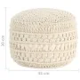 Handgefertigter Makramee-Pouf aus Baumwolle, 45 x 30 cm von vidaXL, Osmanen - Ref: Foro24-324002, Preis: 78,34 €, Rabatt: %