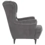 Sillón de terciopelo gris claro by vidaXL, Armchairs - Ref: Foro24-324059, Price: 202,49 €, Discount: %