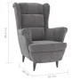 Sillón de terciopelo gris claro by vidaXL, Armchairs - Ref: Foro24-324059, Price: 202,49 €, Discount: %