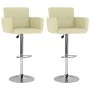 Kitchen stools 2 units cream-colored synthetic leather by vidaXL, Kitchen stools - Ref: Foro24-323657, Price: 189,74 €, Disco...