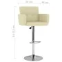 Küchenhocker 2 Einheiten cremefarbenes Kunstleder von vidaXL, Küchenhocker - Ref: Foro24-323657, Preis: 189,70 €, Rabatt: %