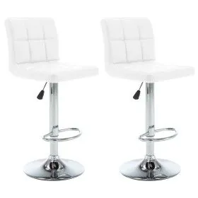 Kitchen stools 2 units white synthetic leather by vidaXL, Kitchen stools - Ref: Foro24-323633, Price: 122,72 €, Discount: %