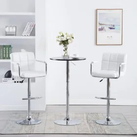Kitchen stools 2 units white synthetic leather by vidaXL, Kitchen stools - Ref: Foro24-323623, Price: 128,44 €, Discount: %