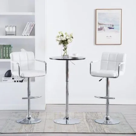 Küchenhocker 2 Einheiten weißes Kunstleder von vidaXL, Küchenhocker - Ref: Foro24-323623, Preis: 128,44 €, Rabatt: %