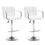 Kitchen stools 2 units white synthetic leather by vidaXL, Kitchen stools - Ref: Foro24-323623, Price: 128,44 €, Discount: %