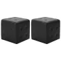 Pouf 2 units black synthetic leather 30x30x30 cm by vidaXL, Ottomans - Ref: Foro24-278390, Price: 77,17 €, Discount: %