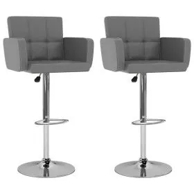 Kitchen stools 2 units gray synthetic leather by vidaXL, Kitchen stools - Ref: Foro24-323658, Price: 155,12 €, Discount: %