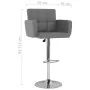 Kitchen stools 2 units gray synthetic leather by vidaXL, Kitchen stools - Ref: Foro24-323658, Price: 155,12 €, Discount: %