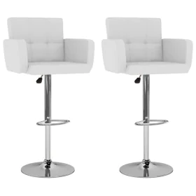 Küchenhocker 2 Einheiten weißes Kunstleder von vidaXL, Küchenhocker - Ref: Foro24-323653, Preis: 164,33 €, Rabatt: %