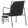 Silla de relax reposabrazos y reposapiés cuero auténtico negro de vidaXL, Sillones - Ref: Foro24-323729, Precio: 101,22 €, De...