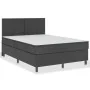 Box spring bed dark gray fabric 140x200 cm by vidaXL, Beds and slatted bases - Ref: Foro24-3054724, Price: 545,55 €, Discount: %