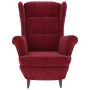 Sillón de tela color vino de vidaXL, Sillones - Ref: Foro24-324064, Precio: 221,54 €, Descuento: %