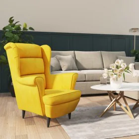 Sillón de terciopelo amarillo mostaza de vidaXL, Sillones - Ref: Foro24-324066, Precio: 204,50 €, Descuento: %