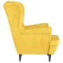Mustard yellow velvet armchair by vidaXL, Armchairs - Ref: Foro24-324066, Price: 207,65 €, Discount: %