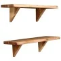 Wandregale 2 Stück massives Akazienholz 60x20x18 cm von vidaXL, Regale und Regale - Ref: Foro24-247927, Preis: 60,40 €, Rabat...