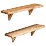 Wandregale 2 Stück massives Akazienholz 60x20x18 cm von vidaXL, Regale und Regale - Ref: Foro24-247927, Preis: 60,40 €, Rabat...