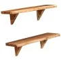 Wandregale 2 Stück massives Akazienholz 60x20x18 cm von vidaXL, Regale und Regale - Ref: Foro24-247927, Preis: 60,40 €, Rabat...