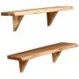 Wandregale 2 Stück massives Akazienholz 60x20x18 cm von vidaXL, Regale und Regale - Ref: Foro24-247927, Preis: 60,40 €, Rabat...