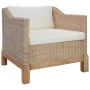 Sillón con cojines ratán natural by vidaXL, Armchairs - Ref: Foro24-283075, Price: 307,93 €, Discount: %