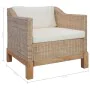 Sillón con cojines ratán natural by vidaXL, Armchairs - Ref: Foro24-283075, Price: 307,93 €, Discount: %