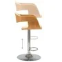 Küchenhocker aus Bugholz und cremefarbenem Kunstleder von vidaXL, Küchenhocker - Ref: Foro24-283120, Preis: 135,39 €, Rabatt: %