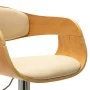 Küchenhocker aus Bugholz und cremefarbenem Kunstleder von vidaXL, Küchenhocker - Ref: Foro24-283120, Preis: 135,39 €, Rabatt: %