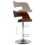 Taburete de cocina de madera curvada y tela gris de vidaXL, Taburetes de cocina - Ref: Foro24-283119, Precio: 136,25 €, Descu...
