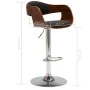 Taburete de cocina de madera curvada y tela gris de vidaXL, Taburetes de cocina - Ref: Foro24-283119, Precio: 136,25 €, Descu...