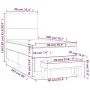 Cama box spring con colchón terciopelo rosa 90x200 cm de vidaXL, Camas y somieres - Ref: Foro24-3137706, Precio: 344,96 €, De...