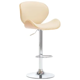 Cream synthetic leather kitchen stool by vidaXL, Kitchen stools - Ref: Foro24-287411, Price: 154,92 €, Discount: %