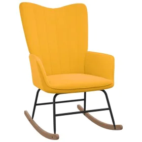 Senfgelber Schaukelstuhl aus Samt von vidaXL, Schaukelstühle - Ref: Foro24-327750, Preis: 115,94 €, Rabatt: %