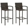 Küchenhocker 2 Stück synthetisches Rattan braun von vidaXL, Gartenstühle - Ref: Foro24-313451, Preis: 99,89 €, Rabatt: %