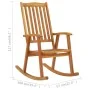 Schaukelstuhl aus massivem Akazienholz von vidaXL, Gartenstühle - Ref: Foro24-311844, Preis: 165,07 €, Rabatt: %