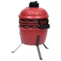 2 in 1 Red Ceramic Kamado Smoker Barbecue 56 cm by vidaXL, Barbecues - Ref: Foro24-316095, Price: 235,55 €, Discount: %