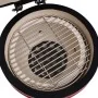 2 in 1 Red Ceramic Kamado Smoker Barbecue 56 cm by vidaXL, Barbecues - Ref: Foro24-316095, Price: 235,55 €, Discount: %