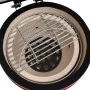 2 in 1 Red Ceramic Kamado Smoker Barbecue 56 cm by vidaXL, Barbecues - Ref: Foro24-316095, Price: 235,55 €, Discount: %