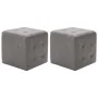 Puf 2 unidades cuero sintético gris 30x30x30 cm de vidaXL, Otomanas - Ref: Foro24-278381, Precio: 81,93 €, Descuento: %