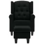 Black fabric armchair with footrest stool by vidaXL, Armchairs - Ref: Foro24-320153, Price: 285,27 €, Discount: %
