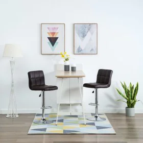 Küchenhocker 2 Einheiten braunes Kunstleder von vidaXL, Küchenhocker - Ref: Foro24-323636, Preis: 133,15 €, Rabatt: %