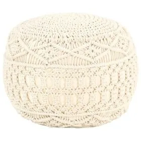 Handmade macramé pouf, cotton, 45x30 cm by vidaXL, Ottomans - Ref: Foro24-324001, Price: 78,34 €, Discount: %
