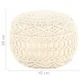 Handgefertigter Makramee-Puff aus Baumwolle 45x30 cm von vidaXL, Osmanen - Ref: Foro24-324001, Preis: 78,34 €, Rabatt: %
