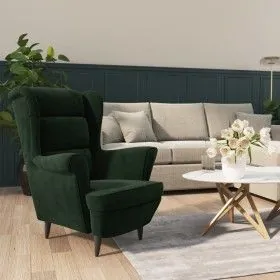Sillón de terciopelo verde oscuro de vidaXL, Sillones - Ref: Foro24-324061, Precio: 199,32 €, Descuento: %