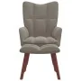 Light gray velvet recliner chair with footstool by vidaXL, Armchairs - Ref: Foro24-328062, Price: 128,38 €, Discount: %