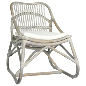Grauer Rattanstuhl aus Leinen von vidaXL, Sessel - Ref: Foro24-325482, Preis: 139,03 €, Rabatt: %