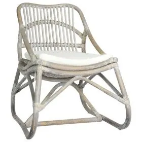Silla de ratán lino gris de vidaXL, Sillones - Ref: Foro24-325482, Precio: 139,03 €, Descuento: %