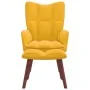 Relax armchair with yellow mustard velvet footstool by vidaXL, Armchairs - Ref: Foro24-328069, Price: 124,18 €, Discount: %