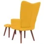Relax armchair with yellow mustard velvet footstool by vidaXL, Armchairs - Ref: Foro24-328069, Price: 124,18 €, Discount: %